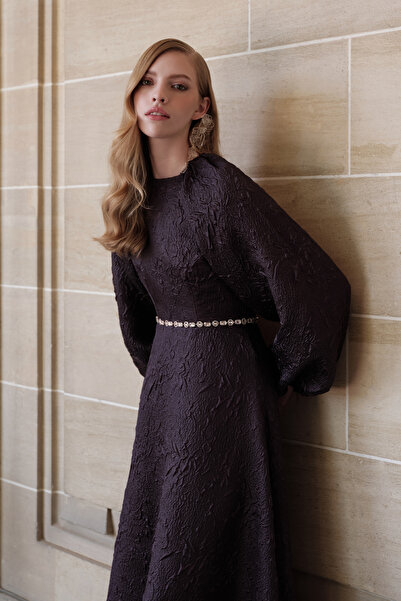 Manuka JACQUARD-ORGANZA-ABENDKLEID LILA