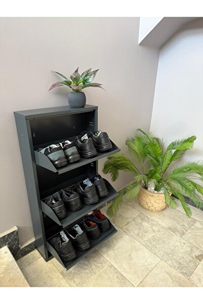 LICCIA Metal Ayakkabılık 3 lü Antrasit RAL 7016