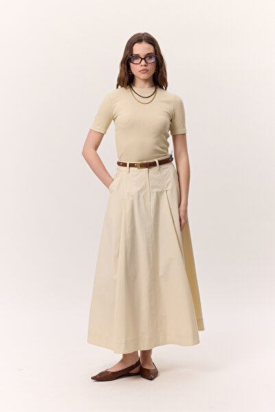 Manuka CEP DETAYLI GENİŞ ETEK TEREYAĞI