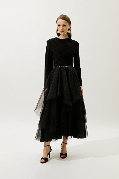 Manuka Emilia Layered Tulle Skirt Black
