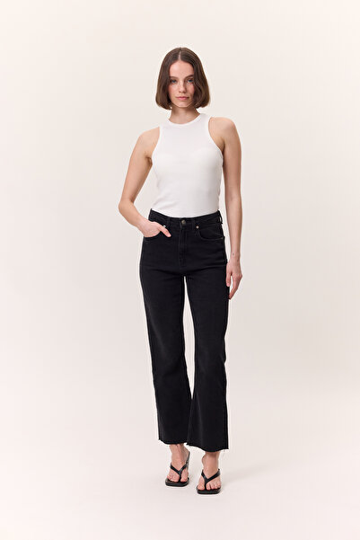 Manuka High Waist Flare Leg Jeans Black