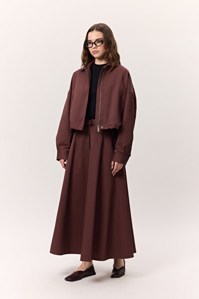 Manuka Μπουφάν Claret Red με φερμουάρ -Premium Quality-