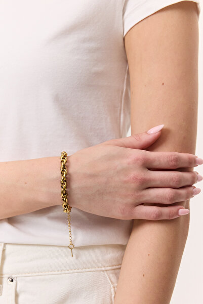 Manuka Thick Twist Bracelet Gold