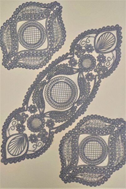 Çt Çeyizci Tekstil Living Room Set, Bedroom 3 Piece Coffee Table Cloth, Table Cloth 3 Piece Room Set