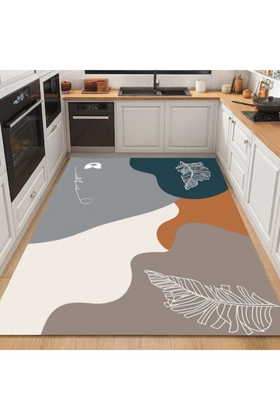 OEM Covor bucatarie/balcon antiderapant, usor de curatat, impermeabil si lavabil (80cm x 200cm)