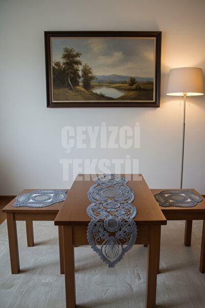 Çt Çeyizci Tekstil Living Room Set, Bedroom 3 Piece Coffee Table Cloth, Table Cloth 3 Piece Room Set