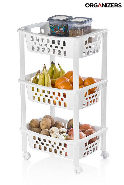 ORGANİZERS 3-Layer Kitchen Slide-Out Storage Rack | BPA Free
