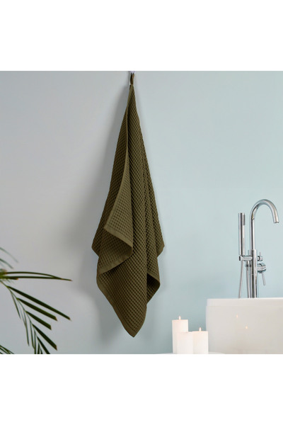 Püskül Tekstil Розкішний банний рушник 1 шт., вафельне плетіння, 100% бавовна, висока якість, швидковисихаючі банні рушники