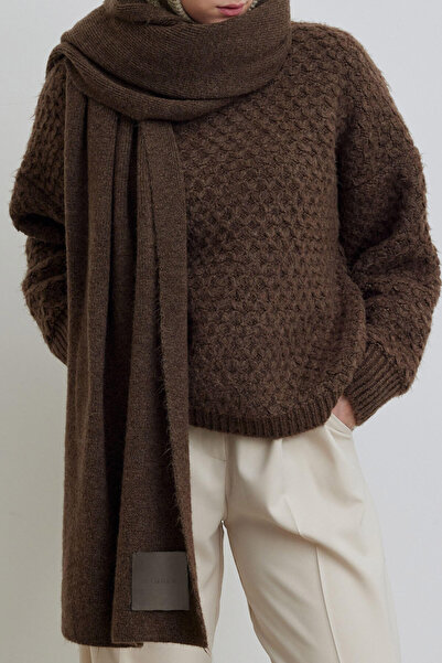 Manuka Brown Cozy Soft Textured Scarfs