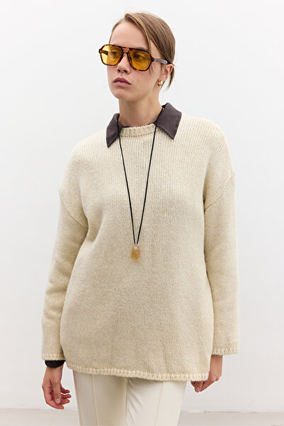 Manuka Beige Colored Oversize Sweater