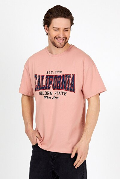 COMBİNE MİCHAİL Μπλουζάκι Unisex Powder Printed Crew Neck Oversize