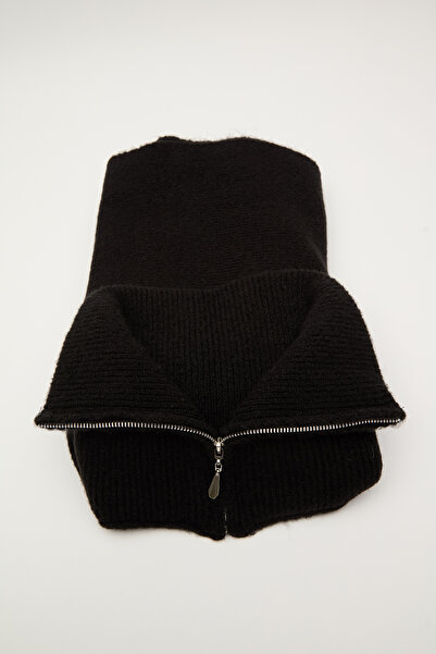 Manuka Black High Collar Cloak Scarf
