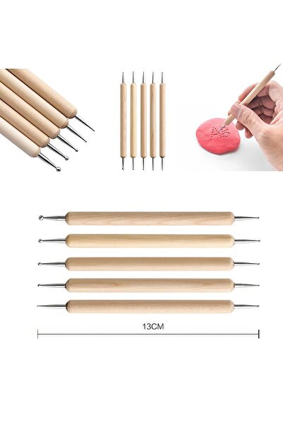 Weather Forecast 24 Parça Seramik Kil Çömlek Heykel Ahşap Modelleme Oyma Seti cin670