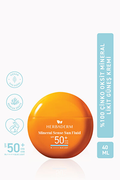 Herbaderm Likit Güneş Kremi 50+ SPF Mineral Filtreli 40 ml