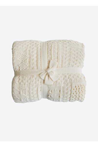 kitikate Organic Knitwear Panel Blanket Natural