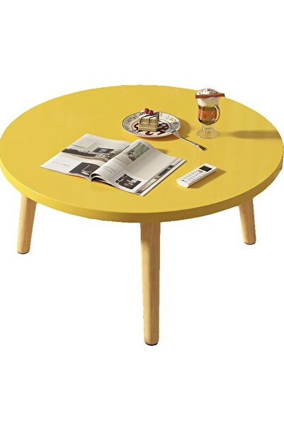 OEM Yellow Decorative Table, Multifunctional, Minimalist Style, Living Room or Kids Room (60x60x35 cm)