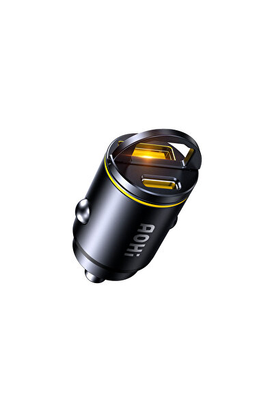 Aohi Superauto Araç Içi Şarjı, 2 Portlu Pd 45w Type-c Ve Usb-a Girişli, Usb 30w Hızlı Şarj Çakmaklık