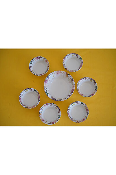 Panayır Home Digital Printed 7-Piece Snack Bowl Set 1 Large 6 Small Bowls