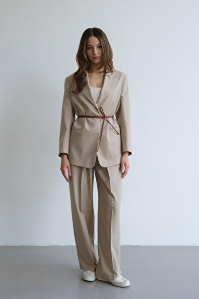 Manuka Camel Colored Cord Leather Belt