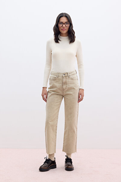 Manuka STRAIGHT YÜKSEK BEL DENİM PANTOLON CAMEL