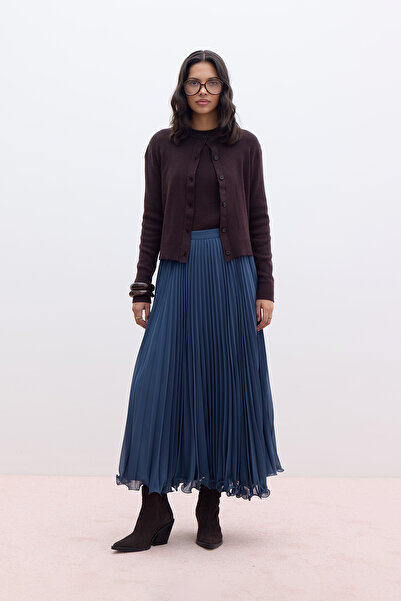 Manuka PLİSELİ ETEK PETROL