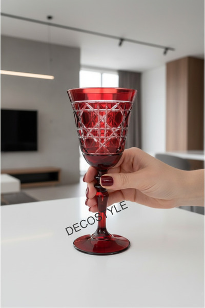 DECOSTYLE Gloria El Kesmesi Renkli Kadeh Bardak 270 cc