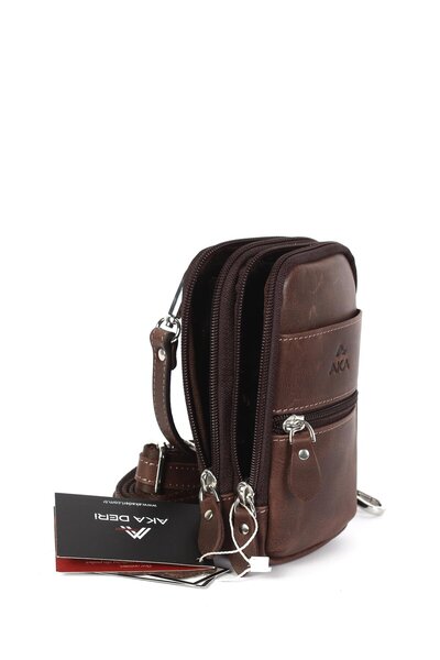 Aka Deri Crazy Brown Hand and Shoulder Bag 345 110