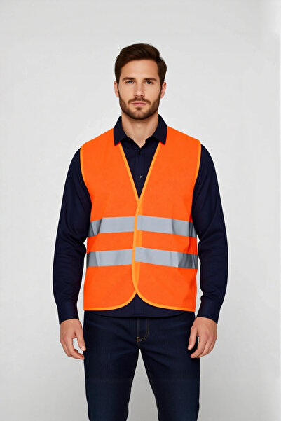 PayBuy Work Safety Vest with Neon Reflectors Vis High Visibility Traffic Cons...