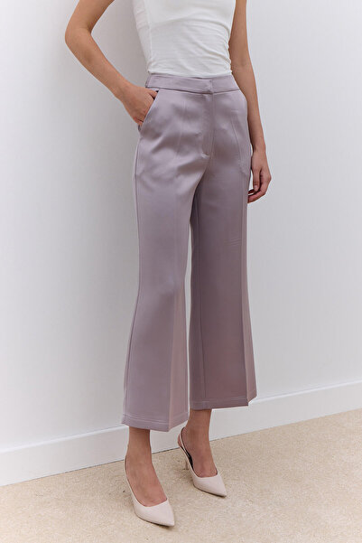 Manuka Mink Satin Straight Leg Trousers