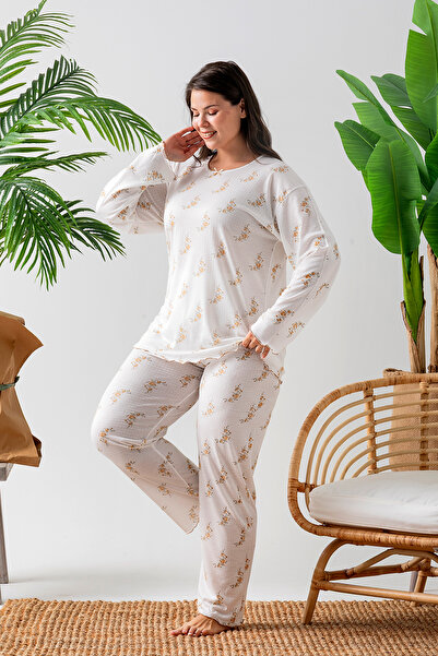 nisaNCa Long Sleeve Plus Size Women's Pajama Set- Floral Print Pajamas - Pinterest Basic Women's Pajamas