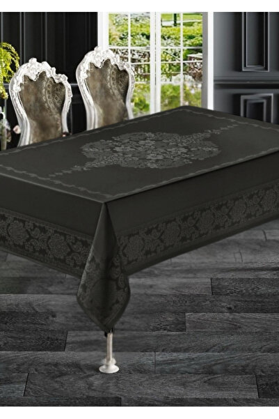 Sivalde جامبو خمر نمط الهموم القماش الأسود طاولة الطعام القماش