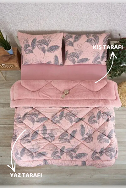 Sudemhome طقم لحاف وغطاء وسادة مزدوج من ويلسوفت ذو وجهين