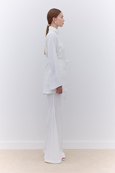 Manuka Ecru Satin - Wide Sleeve Tunic