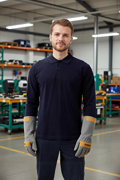 PayBuy تيشيرت بياقة بولو وأكمام طويلة، قميص بادوس قطن 100، أنيق ومريح للأعمال