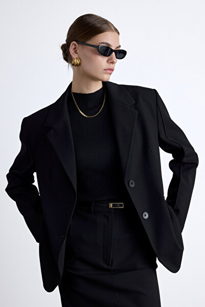 Manuka Black Classic Cut Blazer Jacket