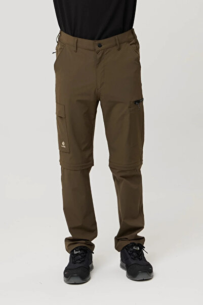 PayBuy Erkek Düz Kaki Rüzgar Geçirmez Trekking Pantolonu Erciyes Outdoor Pantolon Dönüştürülebilir