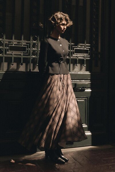 KADRİYE BAŞTÜRK Μίνι Πλεκτό Παλτό Μαύρο