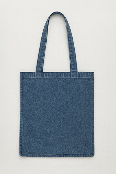 MARKAPIA Denim Look Tote Shoulder Bag