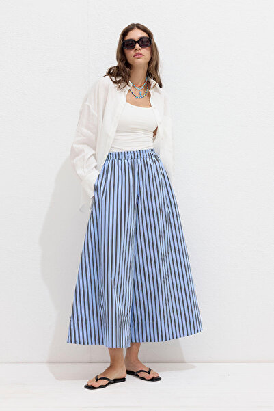 Manuka ÇİZGİLİ PAMUKLU PANTOLON MAVİ ÇİZGİ