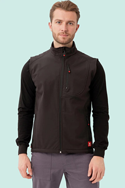 PayBuy Softshell Men's Vest Winter Work Safety Salina Comfortable Fit Zippered Suitable for Daily Use