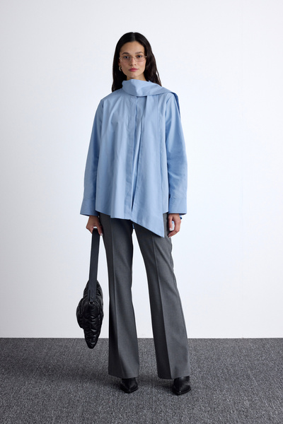 Manuka Modrá košile Premium - Detail šátku