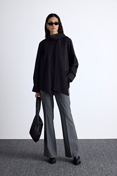 Manuka Prémiová černá košile - detail šátku