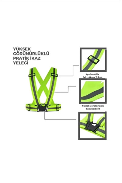 PayBuy Neon Warning Vest Safety Belt Vest with Buckle Practical Flexible Fabric