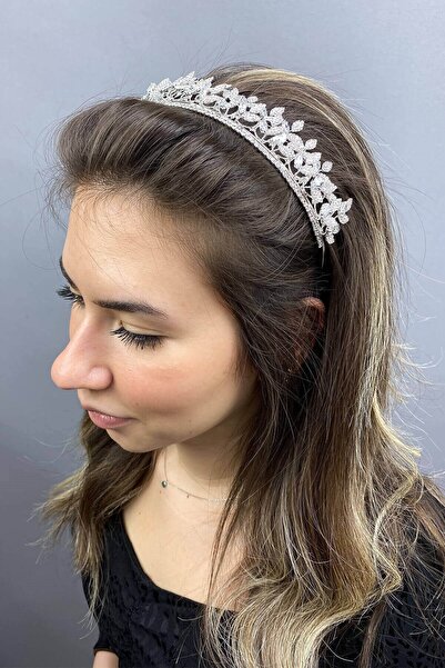 Hayalperest boncuk Лукас Силвър Елегантна сватбена диадема