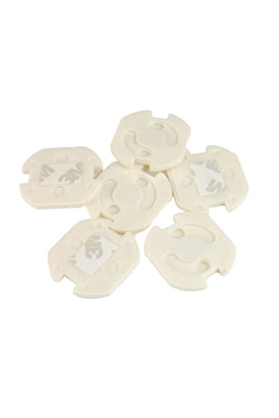 Empria Set 15 bucati sigurante priza cu adeziv, Crem, protectii priza bebe