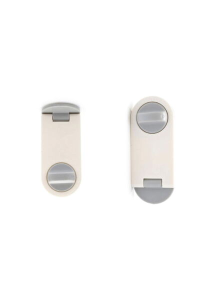 Empria SSet 2 sigurante fixe pentru usi si sertare dulap, 10.6x4.15x2.2 cm, Gri, protectii bebelusi