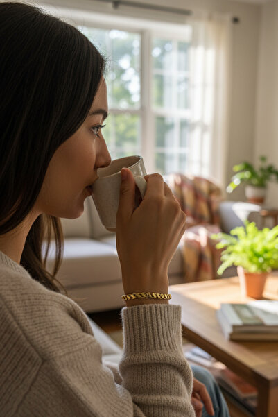 Tupek Store Jeweler Model Gold Color Barley Steel Bracelet – High Quality 17+2cm