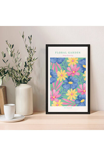 Zevahir Mobilya Dekorasyon 1 bucată MDF gri cu podea gri închis natural cadru...