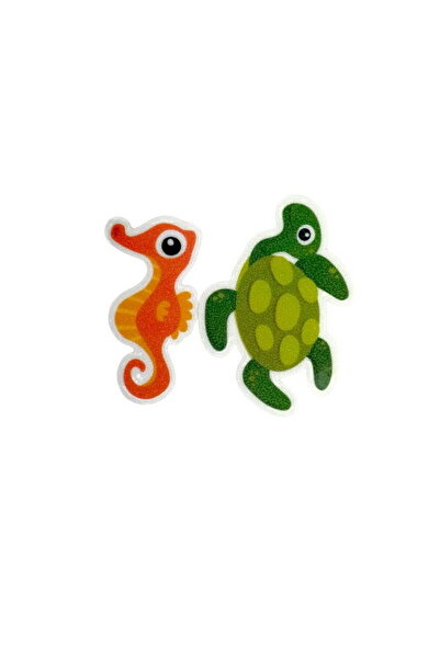 Empria Set 9 autocolante antialunecare pentru cada, stickere lumea marina, PEVA