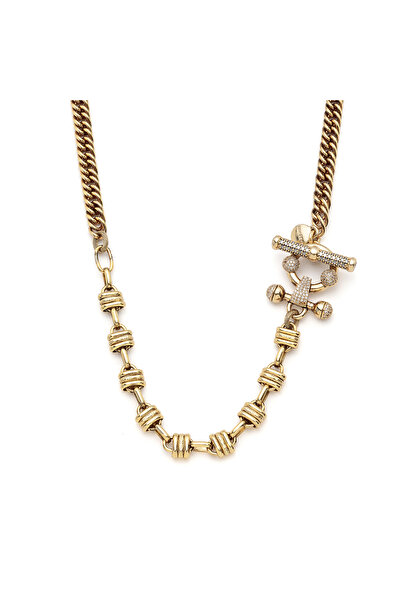 Mon Reve Forever Linked Altın Kaplama Zirkon Zincir Kolye